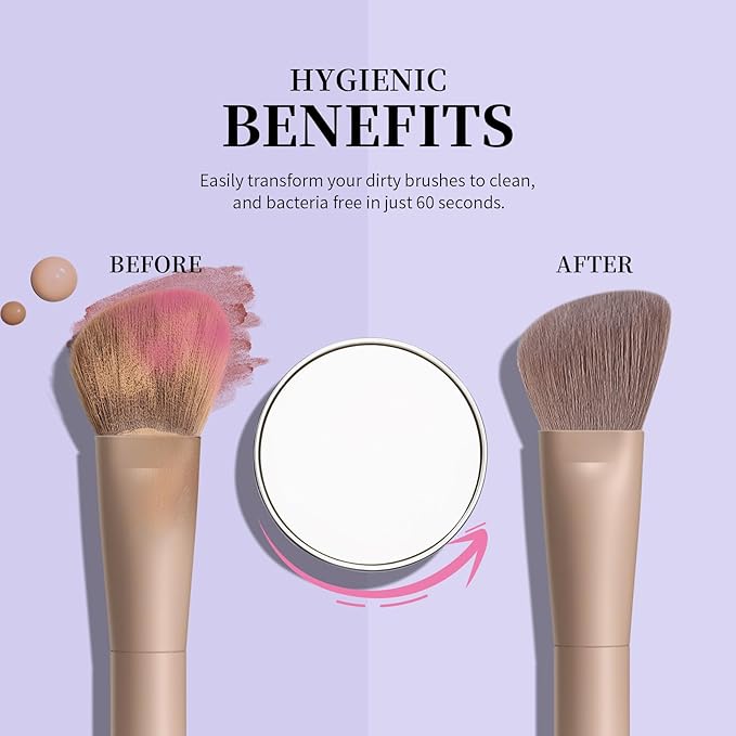 DUcare Makeup Brush Cleaner Shampoo Soap Solid Brush Cleaning Mat Removes Cosmetic Color Brush Cleaner Pad for Cleaning Makeup Sponges Brushes