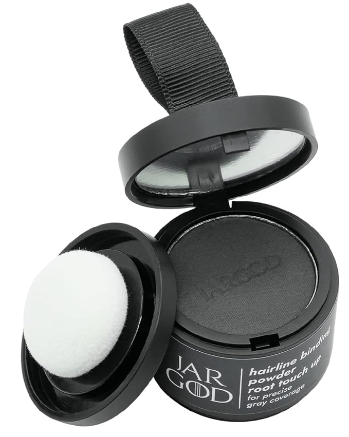 Hairline Powder Root Touch-Up, 0.14 Ounce (Pack of 2), Black - Instant Gray Coverage Temporary Hair Color for Roots and Highlights for Women & Men