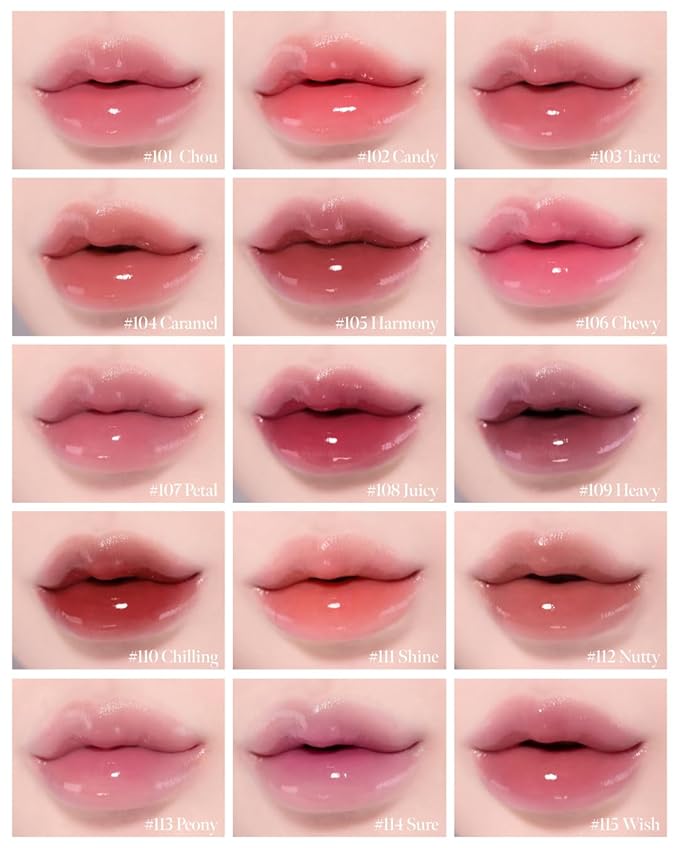 CORLAHAZE Glow Lock Jelly Tint 109 Heavy 4g, Hydrating Jelly Glow Lip Stain, Glass-Like Shine Lip Gloss, Long-Lasting Color, Moisturizing Lip Enhancer, Collectible Lock-Shaped Design, Korean Makeup