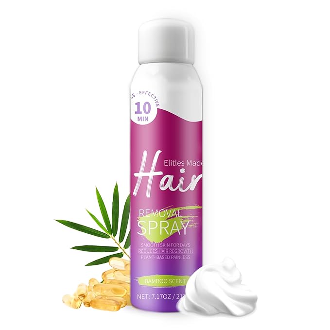 Hair Removal Spray, Hair Removal Cream for Women and Men, Painless Sensitive Skin Hair Remover for Bikini, Private Areas, Pubic, Body, Legs, and Underarms 7.17OZ