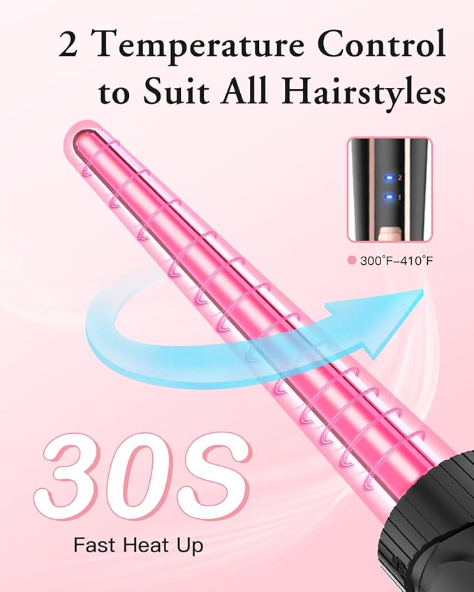 BESTOPE PRO 5 in 1 Curling Iron, Curling Wand Set with Negative Ion Thermal Brush and 4 Interchangeable Ceramic Curling Irons (0.35“-1.5”), Fast Heating Crimper Hair Tool in All Hair Type, Women Gifts