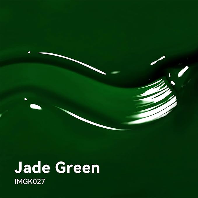 MAYCHAO 15ML Jade Green Gel Nail Polish 1Pc Green Gel Polish Soak Off UV LED Nail Polish Nail Art Starter Manicure Salon DIY at Home, 0.5 OZ