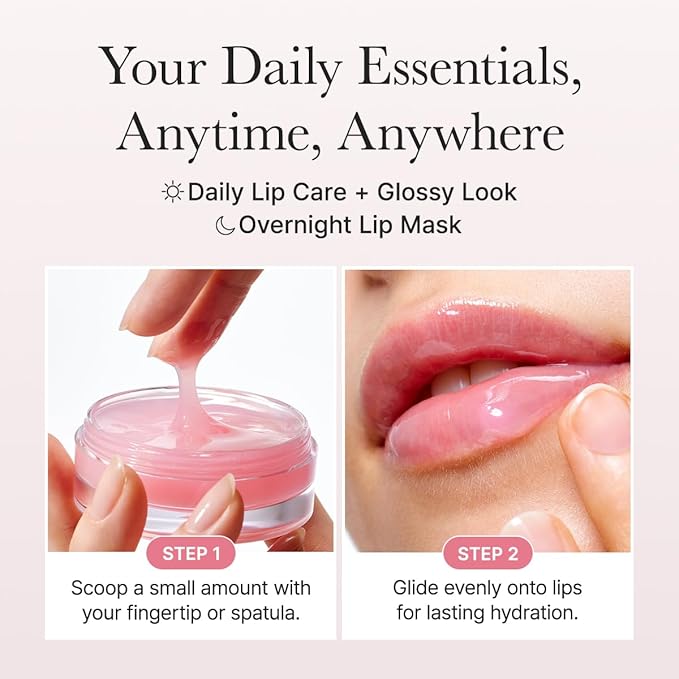 Arencia Honey Glazed Collagen Lip Mask, Overnight Lip Treatment with Collagen and Honey, 0.52 oz