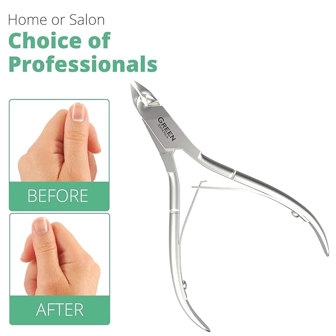 Professional Cuticle Trimmer Nail Cuticle Cutter Stainless Steel Cuticle Nippers with Sharp Blades of Cuticle Remover Clippers Manicure Tools Double Spring - Pedicure Nail Tools (Silve - 4 Pack)