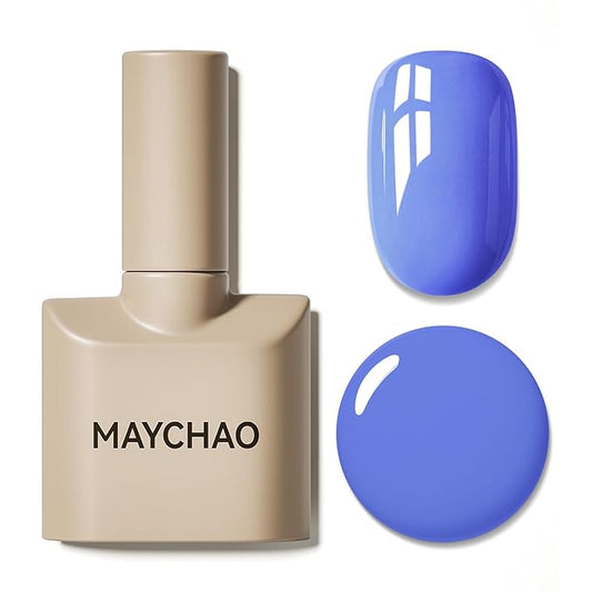 MAYCHAO 15ML Ultra Marine Gel Nail Polish 1Pc Blue Gel Polish Soak Off UV LED Nail Polish Nail Art Starter Manicure Salon DIY at Home, 0.5 OZ