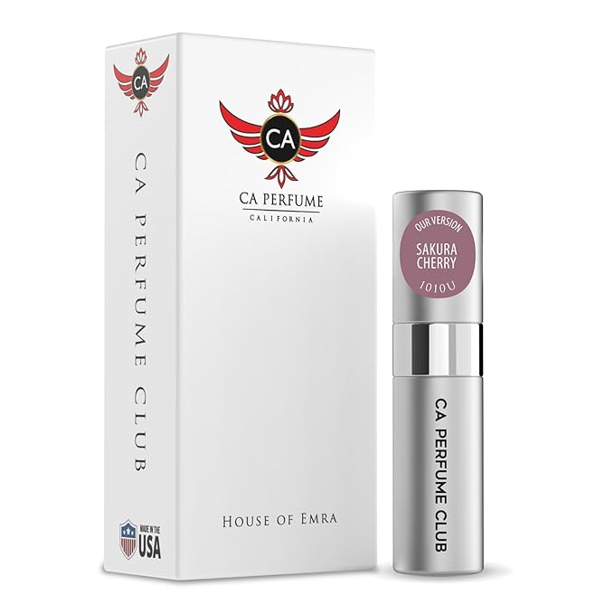 CA Perfume Impression of Sakura Cherry for Women & Men Eau De Parfum Spray Long Lasting Floral Perfume (0.27 Fl Oz / 8ml)