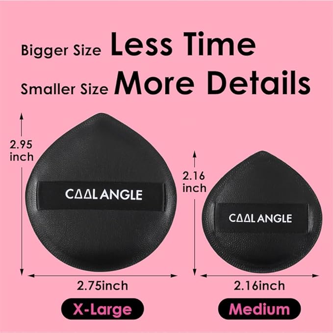 4Pack Makeup Sponge Latex-Free Soft Blender Sponge Perfect for Foundation Concealer Cream Powder, Beauty Sponge Set for Long-lasting and Natural Makeup, 2X-Large and 2 Medium Black