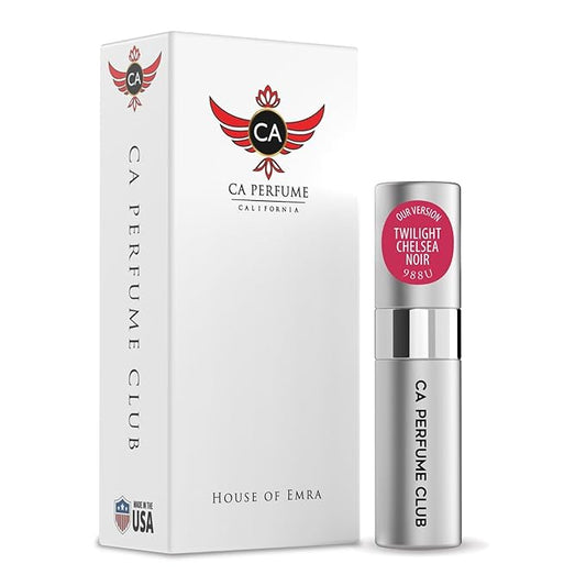 CA Perfume Impression of Twilight Chelsea Noir for Women & Men Eau De Parfum Spray Long Lasting Oriental Vanilla Perfume (0.27 Fl Oz / 8ml)