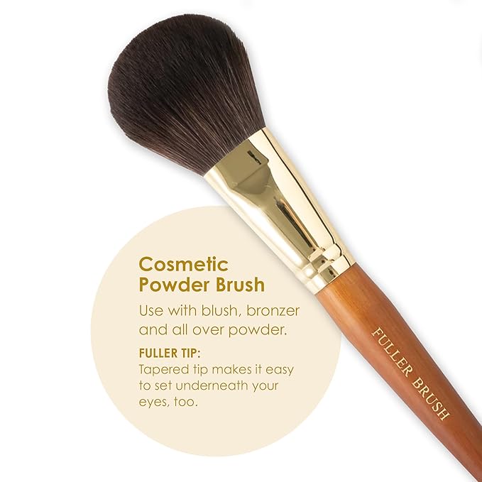 Fuller Brush Cosmetic Powder Brush 565 – Soft Face Brush for Applying Setting Powder, Blush & Bronzer – Makeup Brush with Tapered Tip – Synthetic Bristles