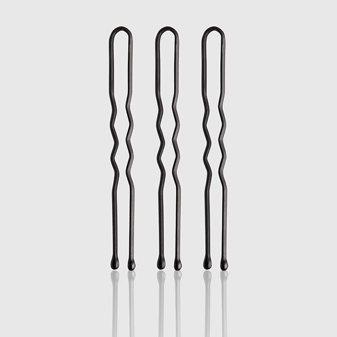 Fromm Style Artistry 1.75" U-shaped Crimped Hair Pins, Matte Black, 800 Hair Pins, Secure Hold, Suitable for All Hair Types and Lengths, Hair Accessories for Women