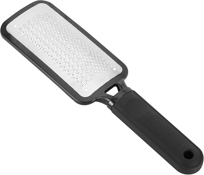 Foot Scrubber Foot Files Callus Remover Black Heel Grater Dead Skin Remover Stainless Steel Heel Scraper for Cracked Heels