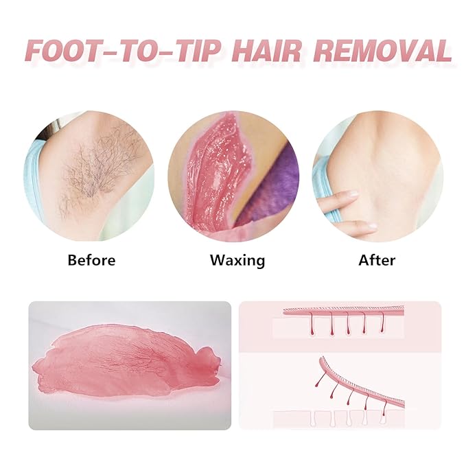 3 lb Hard Wax Beads for Hair Removal, Pink Grande Bulk Waxing Beads for Coarse & Fine Hair, Face Bikini Body Brazilian Sensitive Skin, Stripless Wax Bean, Big bag for Professional Salon & Home Refill