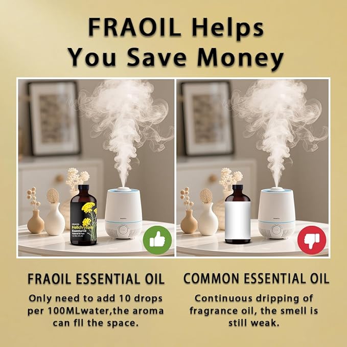 Helichrysum Essential Oil, Helichrysum Oil 4 Fl Oz 120ML for Diffuser Humidifier Yoga Cleaning DIY Candle Soap Making Perfume Gift for Women Essential Oils