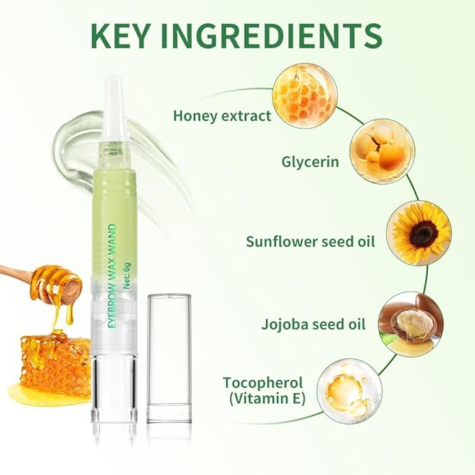 Eyebrow Wax Kit for Hair Removal,Waxing Strips for Eyebrows Women, Eyebrow Waxing Kit with Wax Pen Hair Removal (10 Pcs Cotton Strips 4 Pcs Cleansing Wipes)