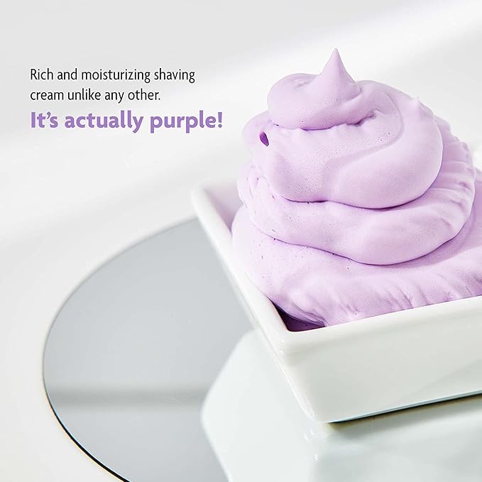 Pacific Shaving Company Purple Shaving Cream - Foaming Colorful Shaving Cream - Hydrating, Redness Reducing + Irritation Free Shave Cream (7 Oz)