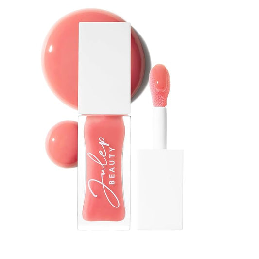 Julep So Plush Glossy Lip Oil – Hydrating Lip Tint with Apricot, Avocado & Jojoba Oils – Non-Sticky Shine, Moisturizing Lip Gloss for Soft, Nourished Lips – Vegan & Cruelty-Free (05 Fresh Peach)