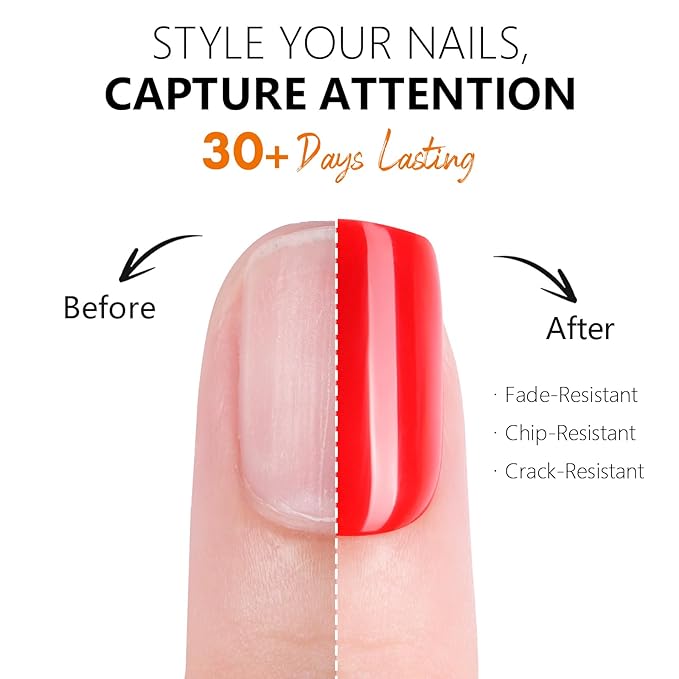 Makartt Press on Nails Kit: Short Classic Monochrome Coffin Tips in 6 Styles 144PCS, Natural Fit with Adhesive Tabs, Nail Glue, and File, Manicure Set for Home Salon