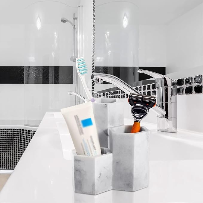 Toothbrush Holders for Bathrooms Toothpaste Holder Stand Bathroom Organizer for Toothbrush Makeup Brushes Holder