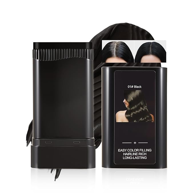 Hair Touch-Up Stick, Instant Gray Hair Cover Stick, Built-In Comb for Seamless Blending, Cream Concealer, Quick Temporary Cover
