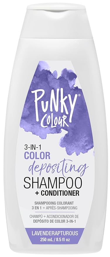 Punky Colour 3-in-1 Color Depositing Conditioner & Hair Cleanser - Lavenderapturous, Semi Permanent Hair Color Conditioner, Long-Lasting Hair-Dye, 8.5 fl oz.
