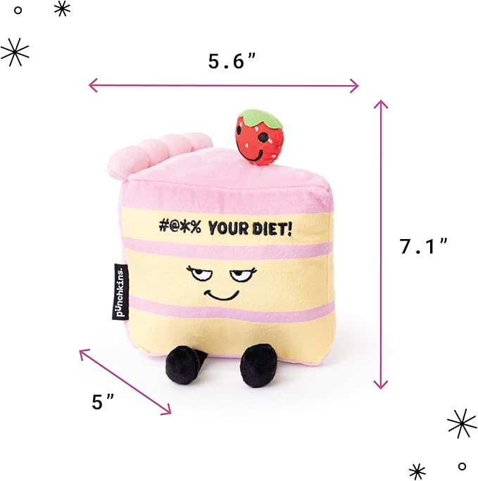 Punchkins Cake Plushie - Screw Your Diet Funny & Sassy Food Plush Toy for Gifting
