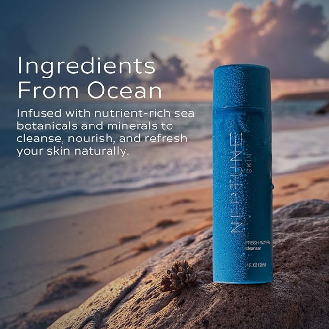 Neptune Fresh Water Cleanser 4 Fl Oz | A Lightweight Gel Foam Face Cleanser That Removes Dirt & Oil. Hydrates & Refreshes Skin with 100% Natural, EWG Verified Ingredients. Perfect for everyday use