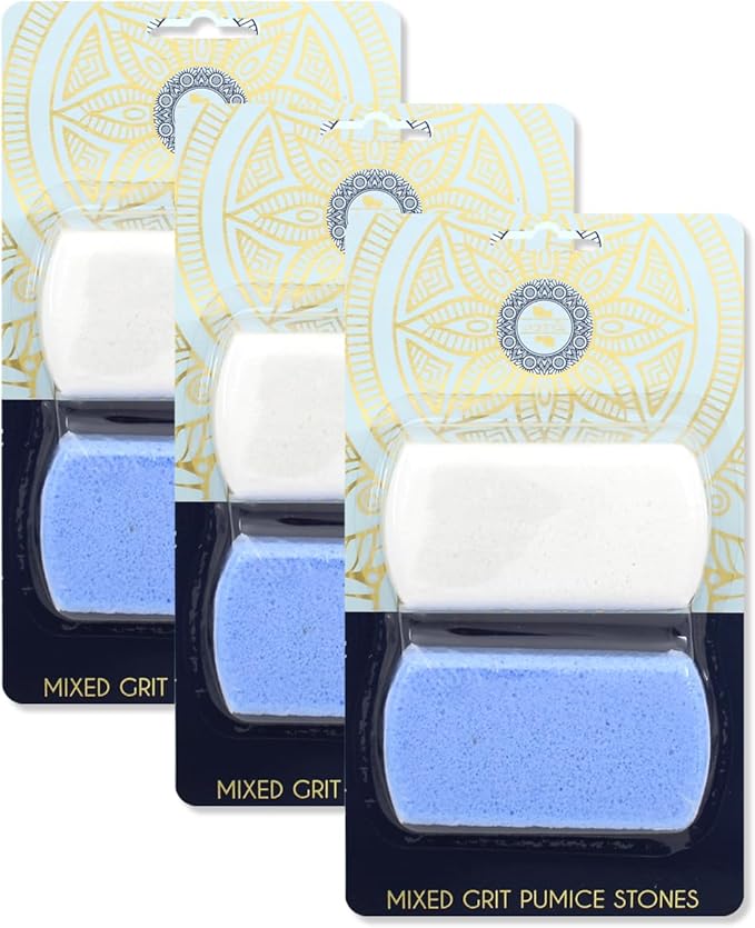 Earth & I Foot Stone Pumice 2 Grits (6 pcs) Heel Exfoliator for Feet, Pumice Stone Feet, Heel Scrubber, Pedicure Callus Remover, Pumice Sponge for feet, feet Scrubber, feet Dead Skin Remover
