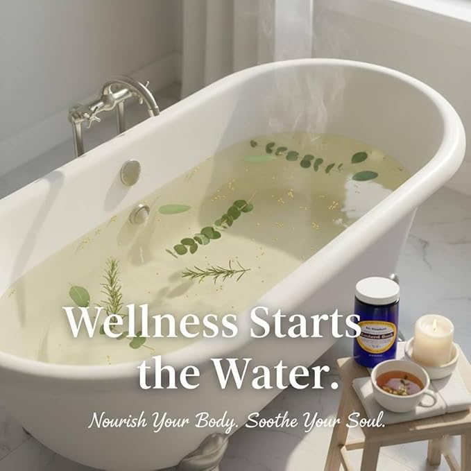 Dr. Singha’s Mustard Bath – Therapeutic Bath Salts for Relaxation, Soothing Comfort & Refreshing Aroma – 28 oz Aromatherapy Soak with Mustard Seed & Essential Oils - Bathing Alternative to Epsom Salt