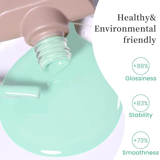 MAYCHAO 15ML Gel Nail Polish 1Pc Aquamarine Gel Polish Soak Off UV LED Nail Polish Nail Art Starter Manicure Salon DIY at Home, 0.5 OZ