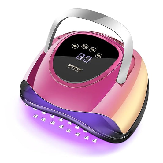 JEWHITENY 57 Pcs LED Beads U V Nail Lamp : 220 W Professional Nail Dryer with 4 Timers & Automatic Sensor Fast Curing U V Light for Gel Nails Professional Manicure Tool