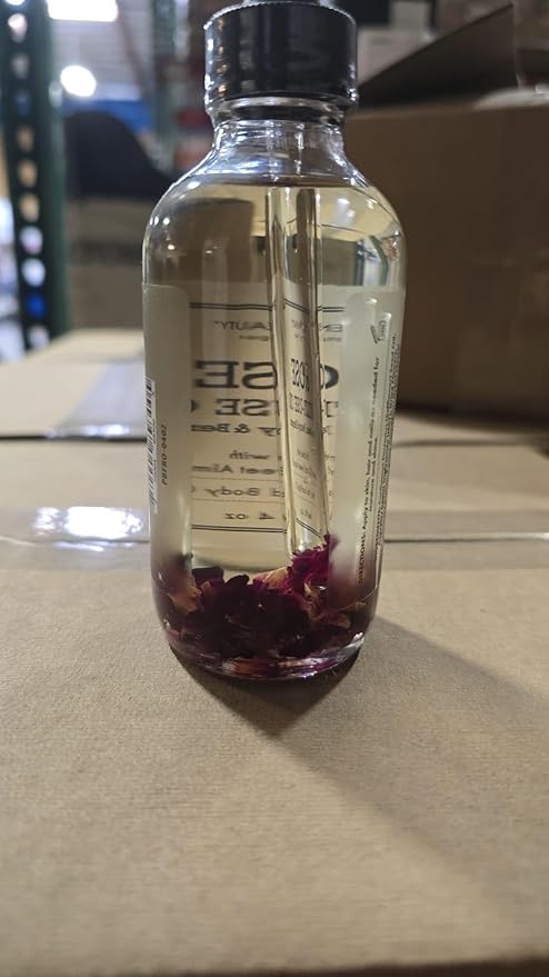 BEAUTE DE PROVENCE Multi-Use Oil for Face, Body and Hair - Organic Blend of Apricot, Vitamin E and Sweet Almond Oil Moisturizer for Dry Skin, Scalp and Nails - Rose Petals, and Bergamot Essential Oil - 4 Fl Oz