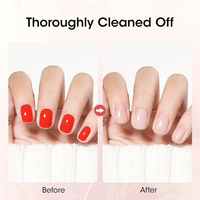 Gellen Nail Polish Remover, Non Acetone Nail Polish Remover for Regular Nail Polishes, Rose Scent Healthy, Easy Push-down Pump, 6.09 Fl Oz