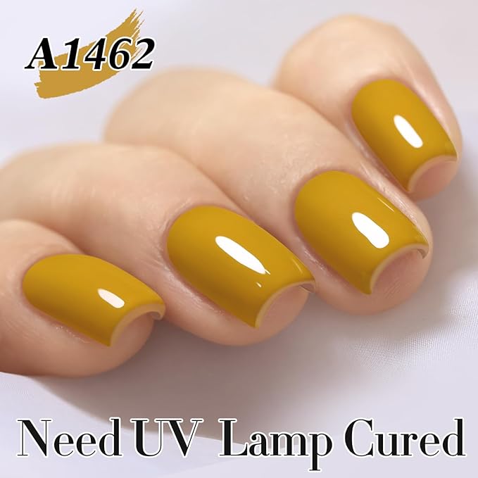 Double Rhythm 15ML Gel Polish Pure Sheer Same Color Same Bottle Soak Off Gel Polish Art Manicure Salon DIY at Home for Women (Sage Yellow-A1462)