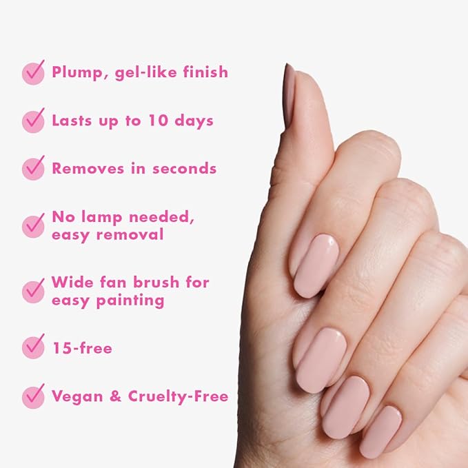 Olive & June Long Lasting Nail Polish Set | Includes 6 Chip-Resistant Shades (Pink Goldfish, HD, Grateful & Kind, CCT, LD, CV) + Top Coat | Vegan, Cruelty-Free | Salon-Quality at Home