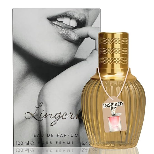 Lingerie Perfume for Women – INSPIRED by A WORLD RENOWED WOMEN'S PERFUME – Pear, Iris, Vanilla, Patchouli – Sweet, Floral, Feminine, Long-Lasting Eau De Parfum 100ml (3.4 fl oz)