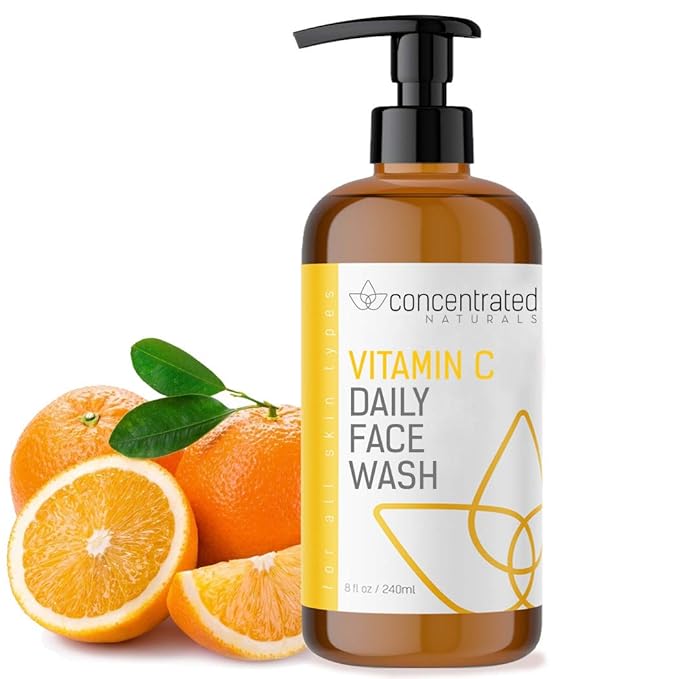 Vitamin C Face Wash Daily Cleanser w/Marine & Plant Extracts & Retinol | Works to Help Cleaner, Brighten & Balance Complexion 8 Fl. Oz. | 240mL