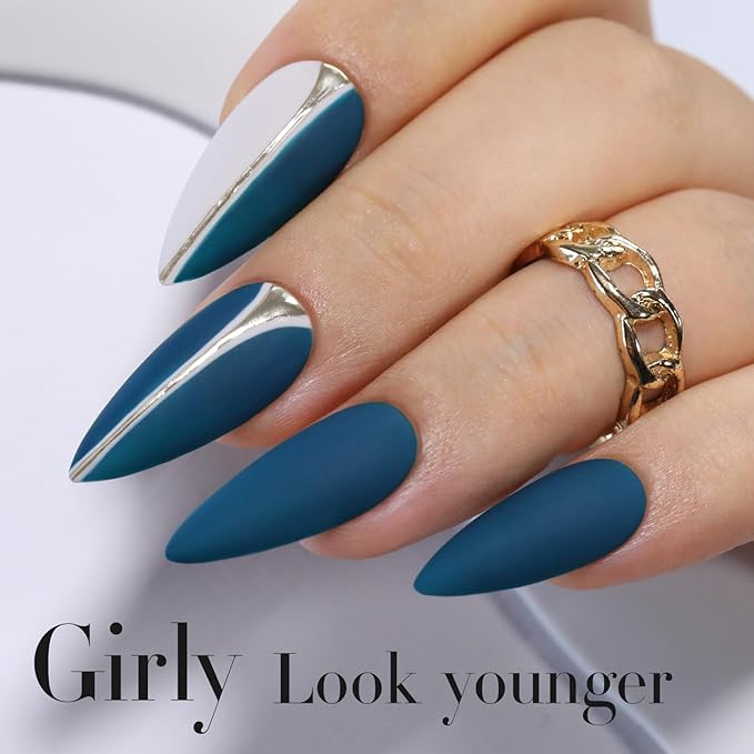 Double Rhythm 15ML Gel Polish Pure Sheer Same Color Same Bottle Soak Off Gel Polish Art Manicure Salon DIY at Home for Women (Blue-A1458)