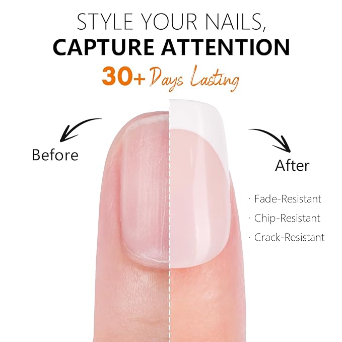 Makartt Press on Nails Kit: Short Nude Elegance Coffin Nail Tips in 6 Styles 144PCS, Natural Fit with Adhesive Tabs, Glue, and File, Manicure Set for Home Salon