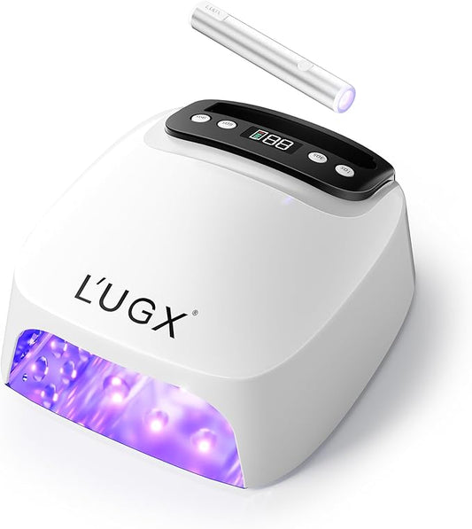 L'UGX 2 in 1 UV LED Nail Lamp, Rechargeable UV Light for Gel Nails, Coredless Nail Dryer with Handheld Gel Light for Nail Polish, Perfect for Home Salon Manicure