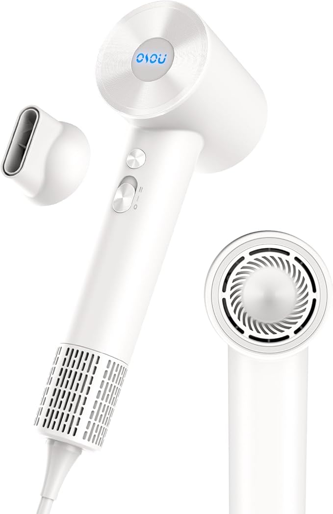 Hair Dryers, Negative Ionic Hair Dryer, High-Speed Blow Dryer with 110, 000 RPM Brushless Motor, Fast Drying Lightweight Travel Hairdryer, Low Noise Home Hair Dryer with Smooth Nozzle