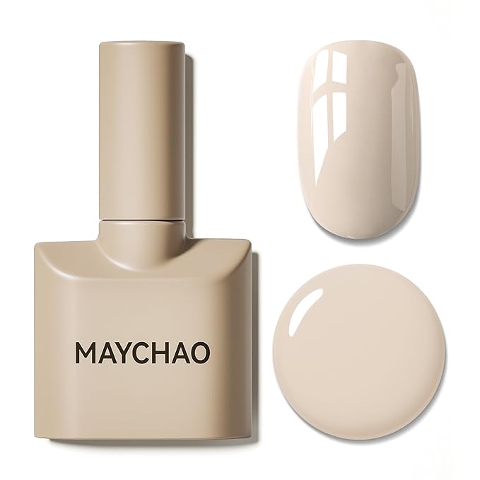 MAYCHAO 15ML Gel Nail Polish 1Pc Vanilla Frosting Gel Polish Soak Off UV LED Nail Polish Nail Art Starter Manicure Salon DIY at Home, 0.5 OZ