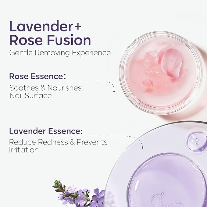 Modelones Nail Polish Remover, Acetone Nail Polish Remover and Glitter Sparkle Reflective Gel Rose Soak Off 8 Fl Oz for Nail Art Design LED Manicure Salon DIY at Home 1 PCS, Rose