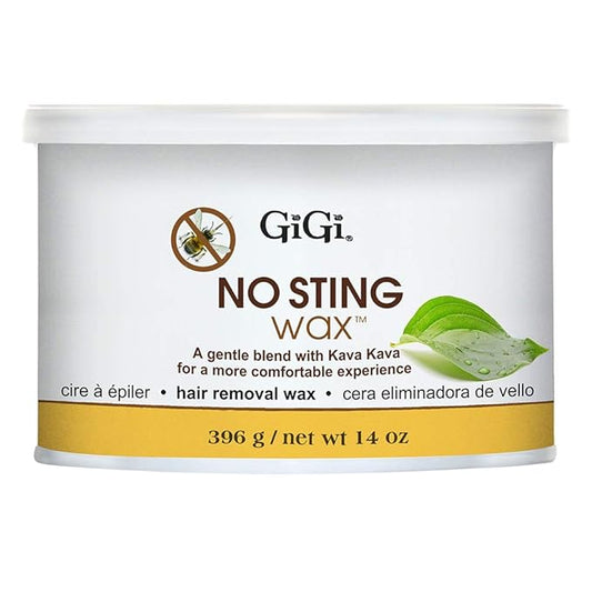 GiGi No Sting Soft Wax Hair Removal with Kava Kava - Gentle Formula for Sensitive Skin, Face & Body, Painless Waxing, 14 oz, 1 Pack