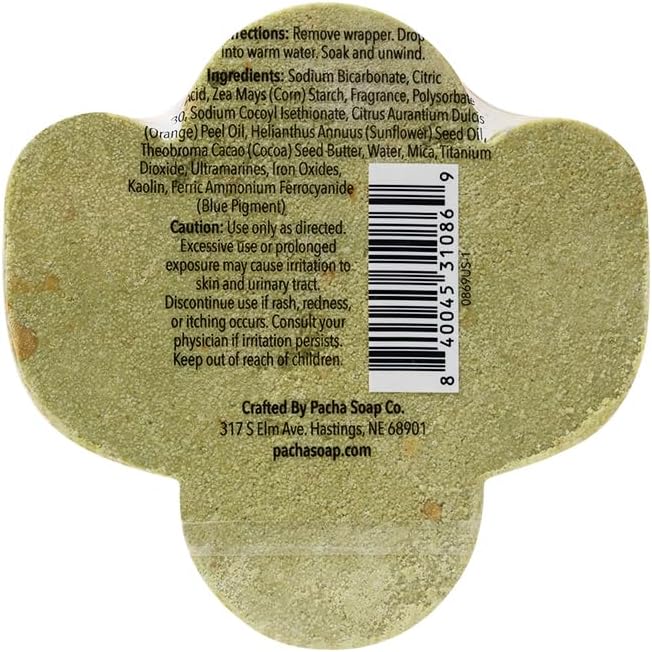 Pacha Soap Co. Bath Bombs - Santal & Amber Scent, Handcrafted, Nourishing & Moisturizing Fizzing Bath Frothers with Clean Ingredients, Non-Toxic, Dye and SLS-Free, Made in The USA, 3-Pack, 5 oz Each