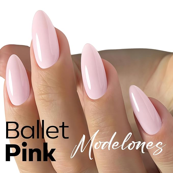 modelones Gel Nail Polish Baby Pink Polish Light Soft Pastel Soap Nail Polish Soak Off Nail Art Gel Manicure Salon DIY Home Gift for Women 15 ML
