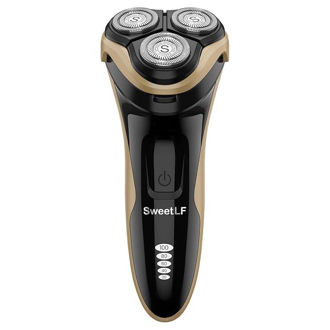 SweetLF Electric Razor for Men with Pop-Up Trimmer, IPX7 Waterproof Electric Shaver, Rechargeable Cordless Shavers for Men, Type-C, 120Mins Runtime, Plug & Play