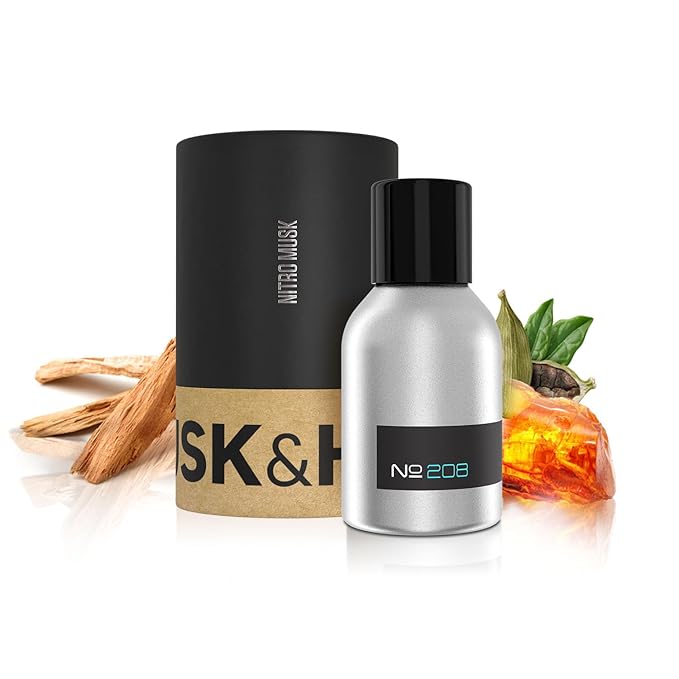 Oud Wood Premium Impression | No. 208 | 1.5oz of Pure Concentrated Oil Cologne | Cologne for Men | Ingeniously Crafted with the Finest Ingredients by Musk and Hustle in the U.S.