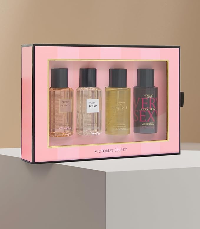 Victoria's Secret Fine Fragrance Mini Mist Gift Set, 4 Piece, Assorted Scents