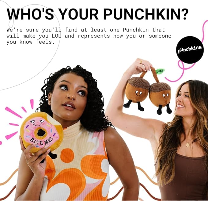 Punchkins Pizza Plushie - Lemme Getta Pizza Dat Sassy Pizza Plush, Gift for Pizza Lovers, Food Plush Toy for Gifting