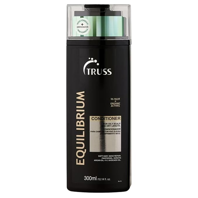 TRUSS Equilibrium Conditioner for Oily Scalp - Hydrating Conditioner with Keratin & Argan Oil - Balancing Formula for Oily Scalp & Dry Ends - Reduces Frizz & Restores Softness (10.14 oz)